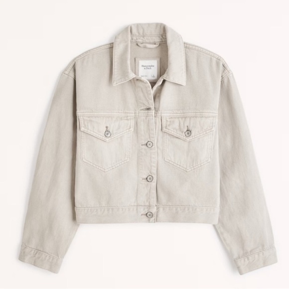 Abercrombie & Fitch Jackets & Blazers - Abercrombie Beige Denim Jacket